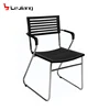 Free Sample Black Simple Furniture Padded Pine Soft Kitchen Chair With Armrest