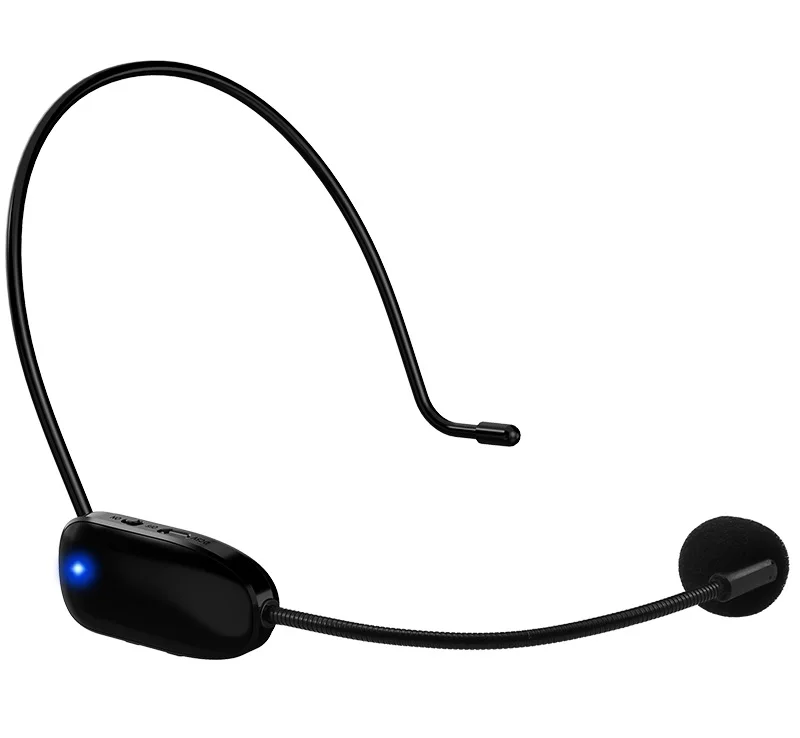 

OEM Ear Hanging 24g Blue Microphone Earhook Dual USB Broadcast Blue Studio 3 3.5mm Mini Products With Light Long Distance