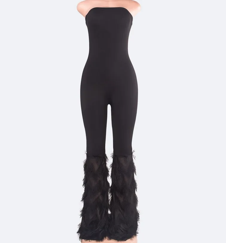 

X87955B lady sexy one shoulder jumpsuit women long romper bodysuits, As picture