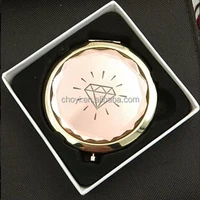 

Diamond Shape Crystal Pocket Mirror Gift Box Custom Logo Box for Compact Mirror