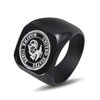 Stylish Vintage Black Mario Graphic Casting Ring, OEM / ODM.