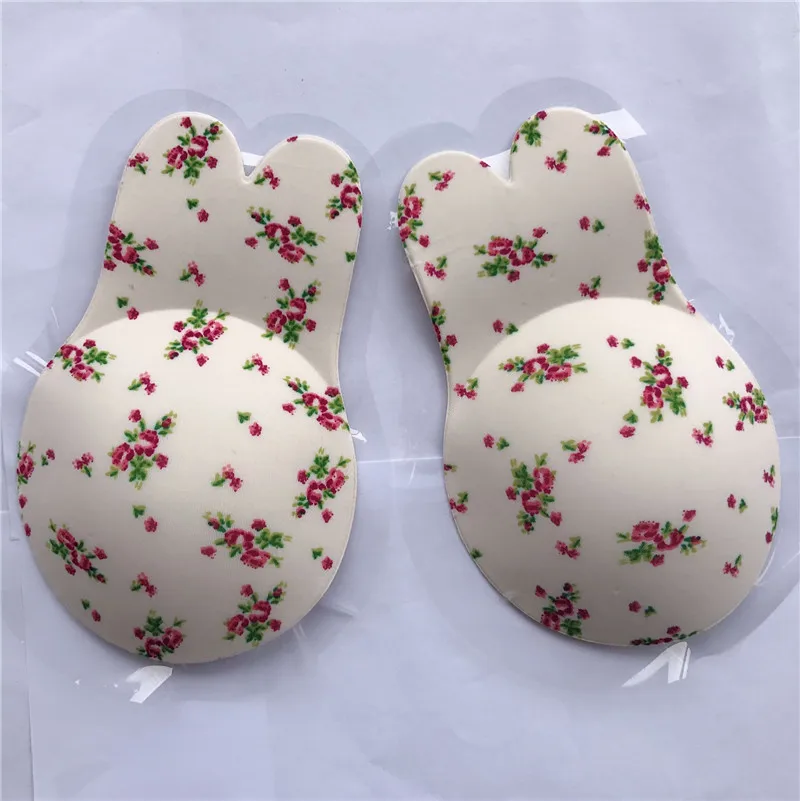 BIG SIZE Women Silicone Self-Adhesive Sticky Bra Strapless Push Up Seamless Invisible Bra Sexy Rabbit Ears Underwear For Wedding