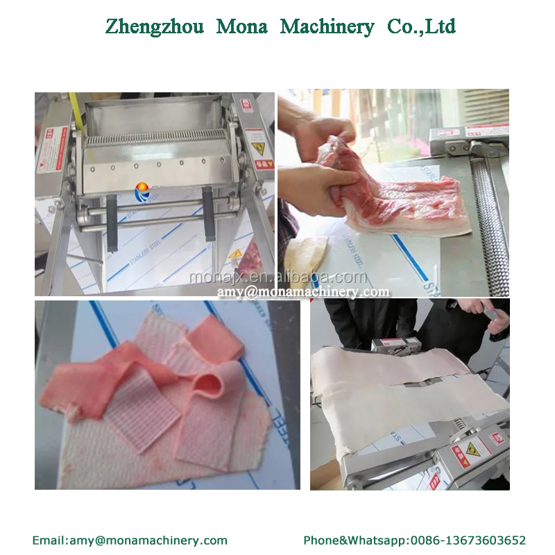 Professional Pork Skin Removed Cutting Machine Pig Meat Peeling Machine