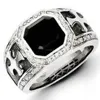 High Quality Black Plating Unusual Men's Rings Wholesale Jewelry