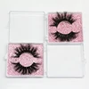 Custom designing 3d mink lashes paper transparent square box