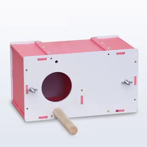 Image of Custom Chinese Garden Exquisite wooden bird house Parrot breeding box nest