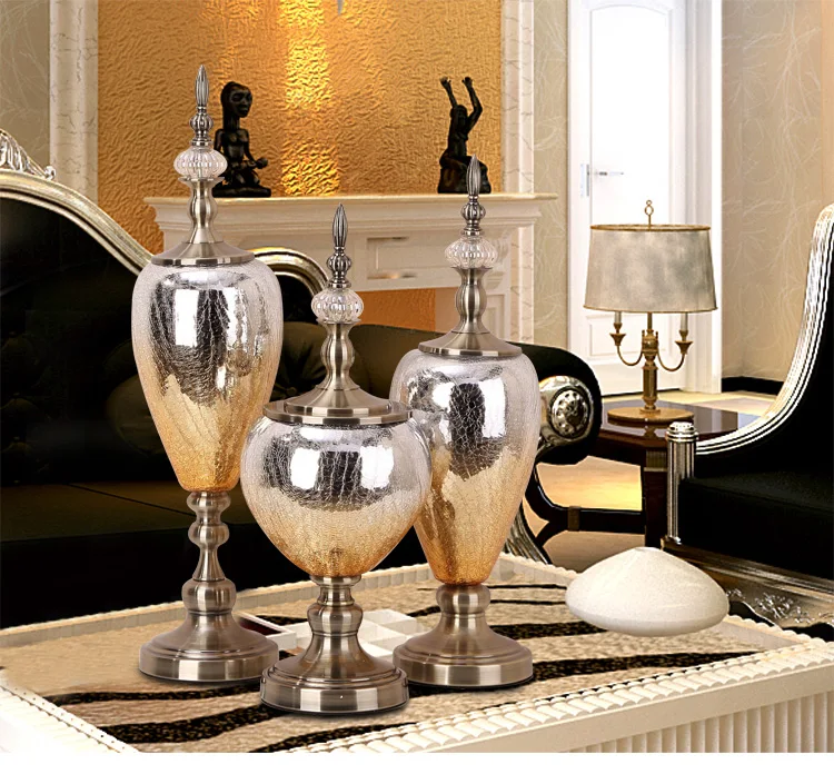 High Quality Handicraft Home Decorative Glass Vase With Lid Buy High