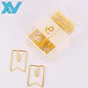 unique metal gold flag shaped paper clips
