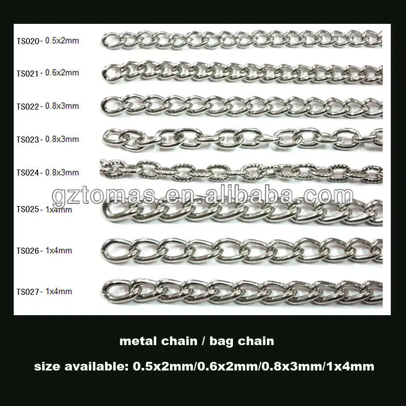 Ball Chain Sizes Chart