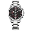 8274 Curren Men Watches Steel Silver Black Strap Three- eyes Classic Quartz Military Sport Men's Wrist Watch Good Quality