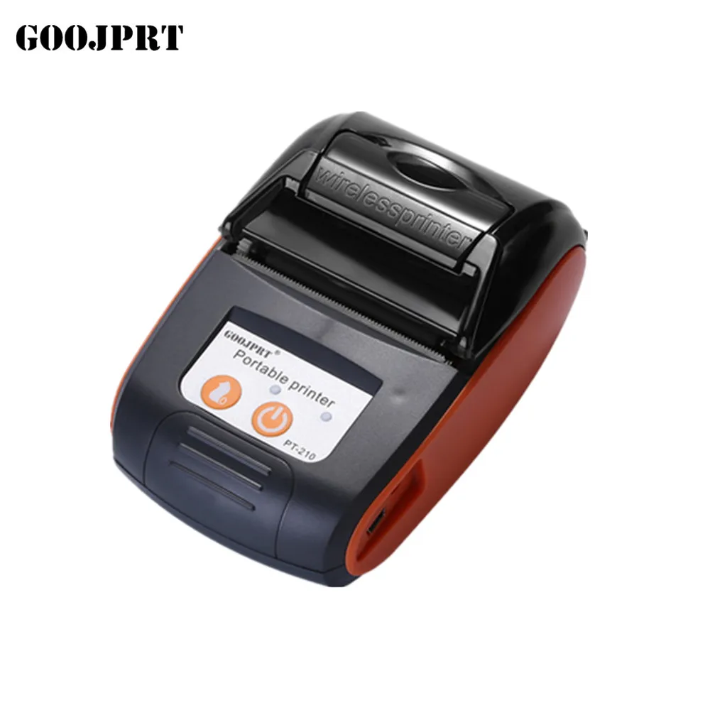 

GOOJPRT PT210 2 inch 58mm photo/Picture/Barcode/Receipt Printing Bluetooth Printer with thermal line, Black