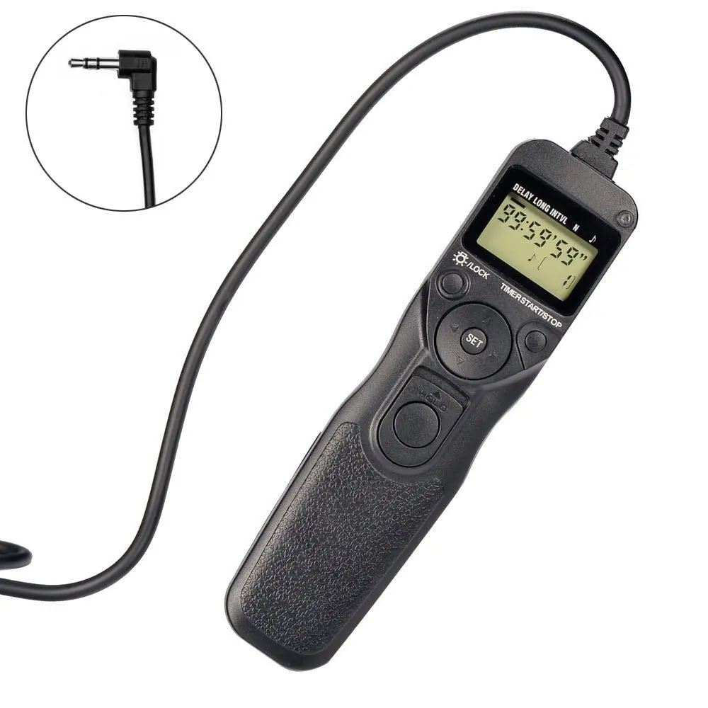 Wired Timer Remote Shutter Release Control Cable Cord Time-lapse Intervalometer for CANON PENTAX Samsung Cameras