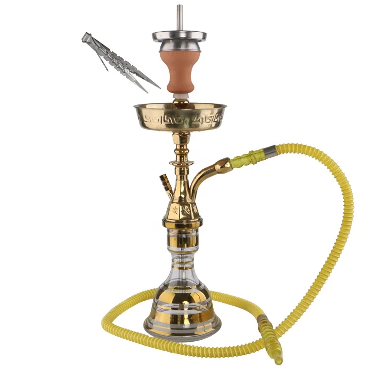 

Wholesaler  size egyptian shisha zinc hookah DIY egyptian hookah, Original stainless steel color shaft,vase:golden/sliver