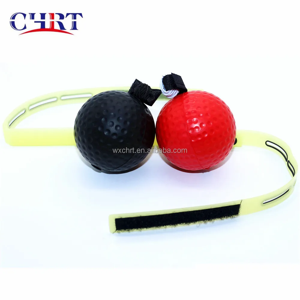 

CHRT Gym Sports Boxing Reflex Speed Ball Colorful Silicone Speed Training Boxing Fight Ball, Red