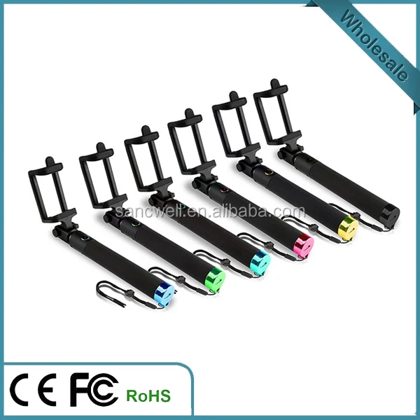 2016 Selfie Stick With Bluetooth Shutter Button, universal selfie stick