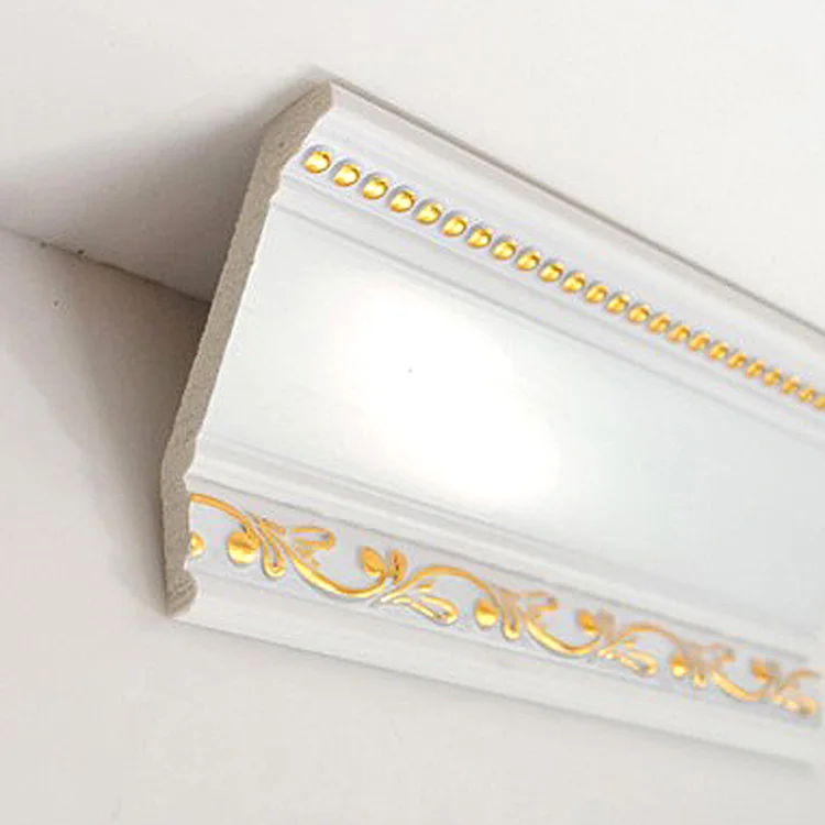 Quick Install Waterproof White Skirting Pop Plastic Cornice