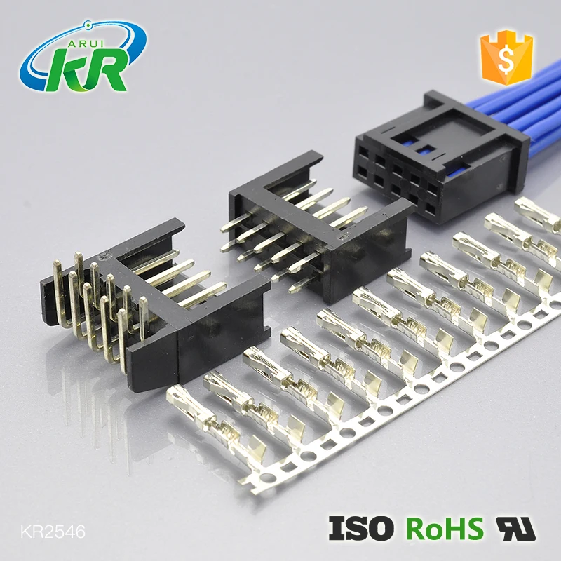 KR2546 2.54 daul row right angle wire to board DIP connectors