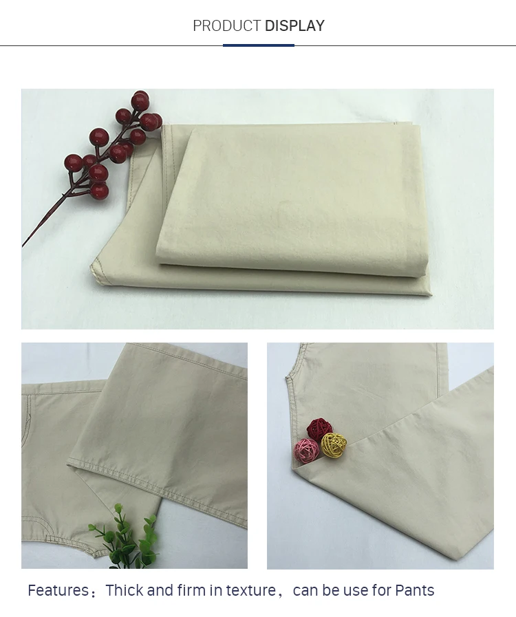 Free Sample Cheap Cotton Polyester Spandex Plain Fabric