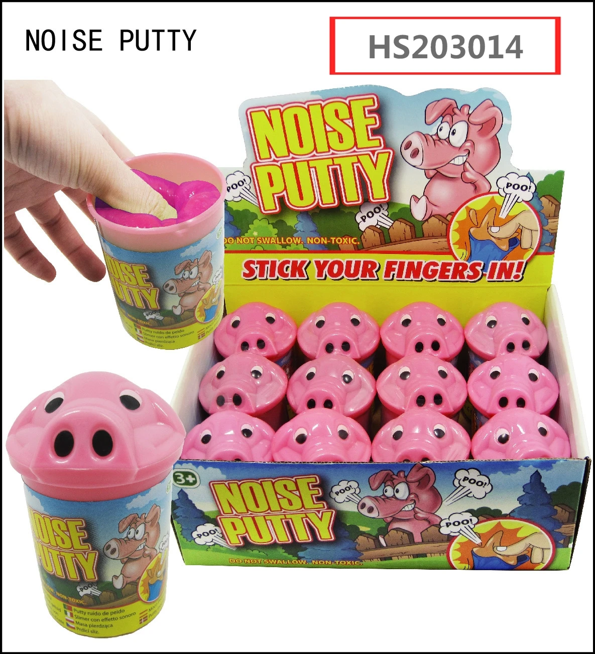 HS203014, Huwsin Toys, Fart noise putty break wind noise putty toys funny putty slime