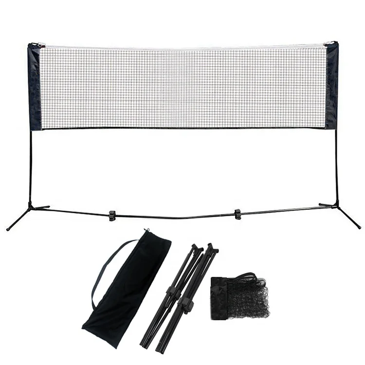 

Wholesale price of the factory 4M folding adjustable height portable badminton set net, Customized