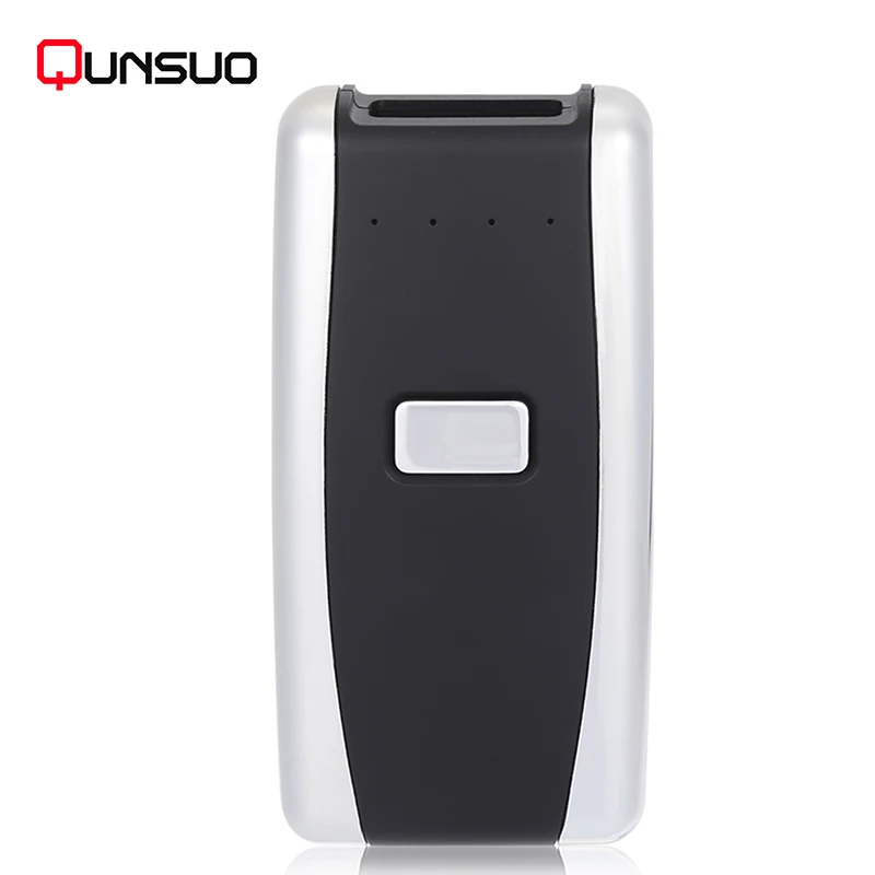 

Mobile wireless bluetooth scanner barcode /2D QR code scanning, Black +siliver plating