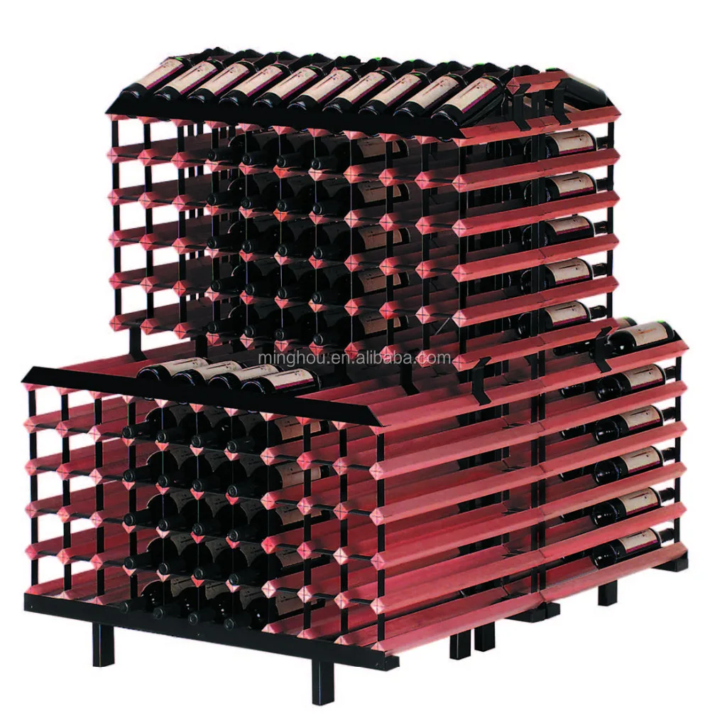 Minghou 460 Bottles Tall Wood Wine Racks Storage Wine Cellar