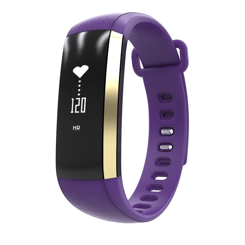 

M2 Heart Rate Monitor Blood Pressure Monitor Smart Bracelet Fitness Tracker Watch, Black;purple