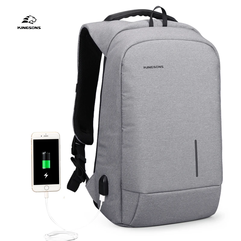 

China factory 15.6 inch nylon black bag laptop backpack laptop bag, Gray