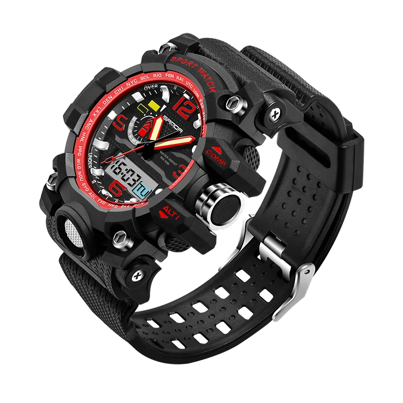 2017 SANDA Waterproof Sports Military Watch men G Style Shock quartz Analog Digital Watches