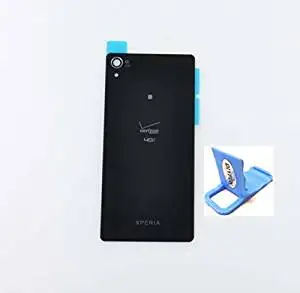 Black Battery Door Back Rear Door Cover Glass Replacement For Sony Xperia Z3V D6708 Verizon USA Seller