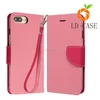 Newest Universal Candy Colourful Silicon Push Pull Leather Case For iPhone 6 plus