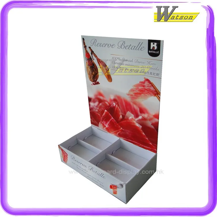 
supermarket pork ham promo counter top cardboard display box 