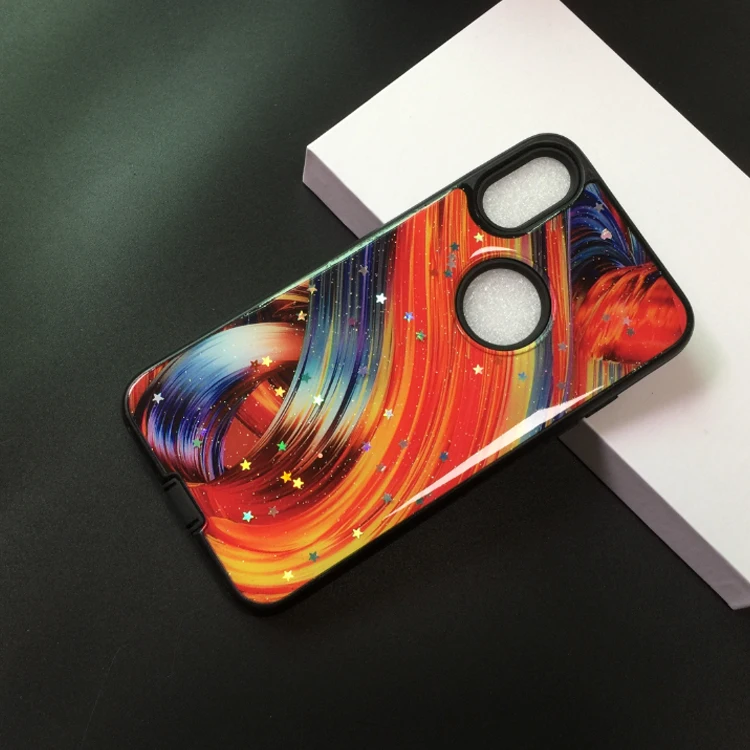 

Aliababa Specialia offer custom branded pc case Mobile case 2 in 1pc tpu shell printed epoxy groove case for iphone x, Multi;customize design