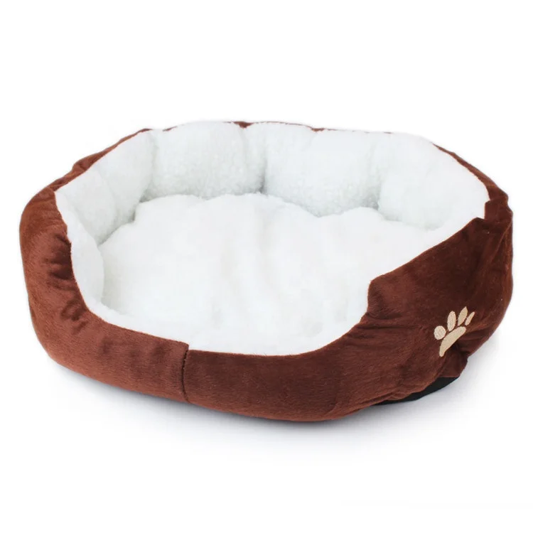 

Soft Material Nest Dog Baskets Warm Soft Mat Kennel For Cat Puppy, As pictures