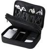Waterproof 2 Layer Electronic Accessories Organizer Case, Travel Gadget Bag for Cables, USB Flash Drive, Power Bank etc, Black