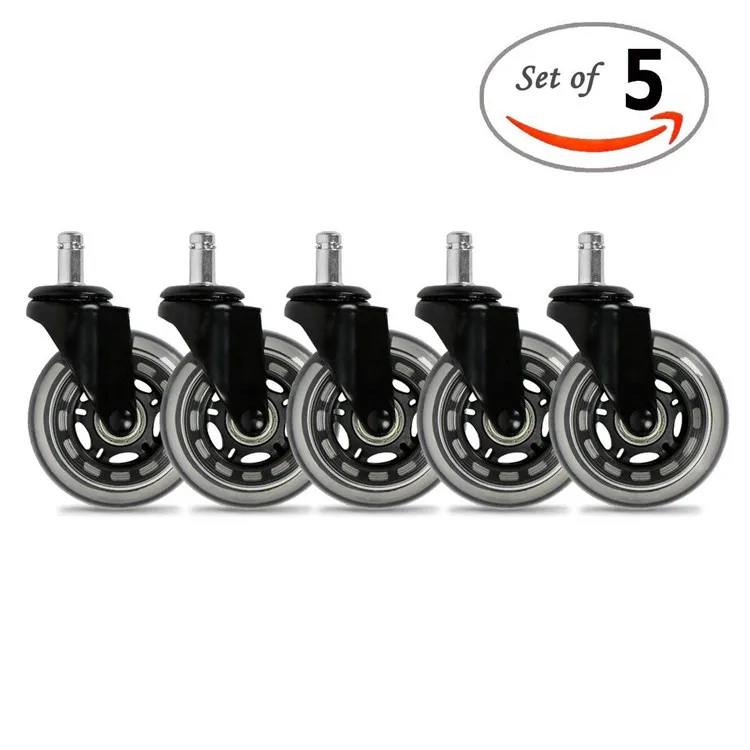 Set Of 5 America Style 3 Inch High Quality Office Chair Caster Wheel