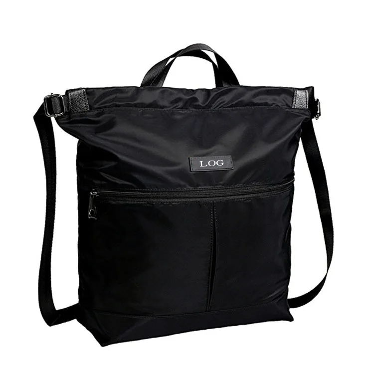 

high quality nylon business drawstring backpack tote bag with handle, Custom made