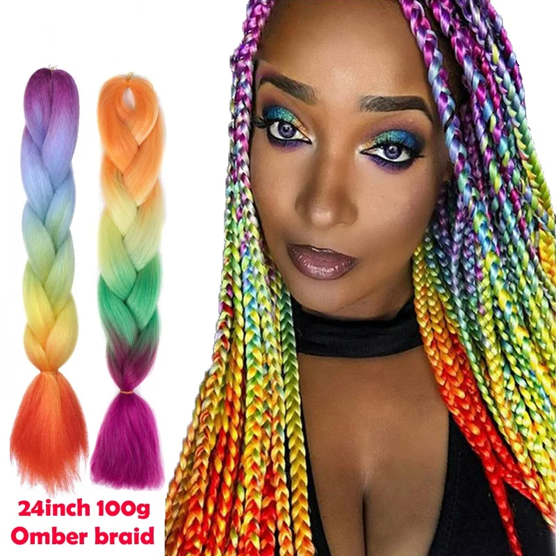 Hot Selling 165g 82'' Braiding Hair Synthetic Hair Extensions Single