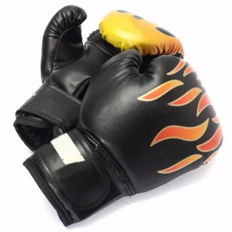 2pcs Kinder Boxhandschuhe Atmungsaktive Sparring Flame Ausbildung Handschuhe 