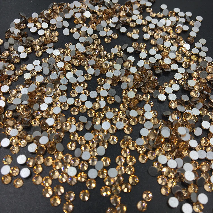 

C&Y Light Peach Packing in 6 Blank Non Hotfix Flatback Mix Size Glass Rhinestone