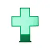 Hidly Outdoor Use Double Sided 96*96cm Green Color Programmable Pharmacy Cross LED Sign Support Text, Animation, Video