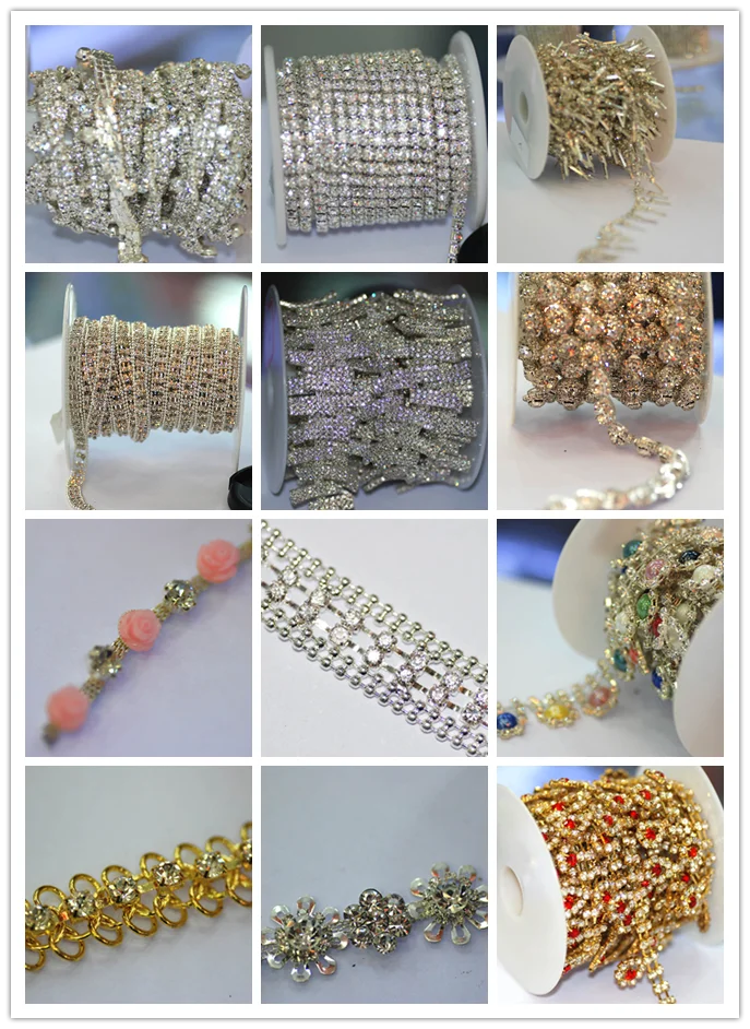 Newest Style Fancy Crystal Stone Cup Chain, Crystal rhinestone cupchains trimming for decoration