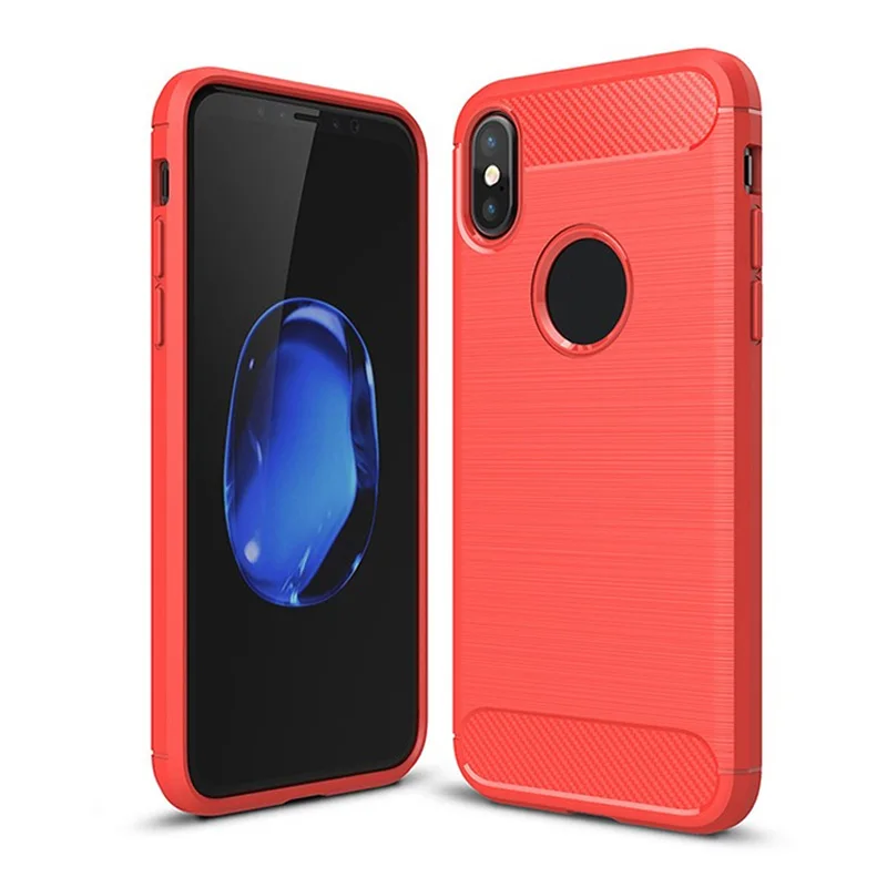 2017 New Arrival Carbon Fiber Tpu case for iphone X brushed tpu soft cover for iphone 8