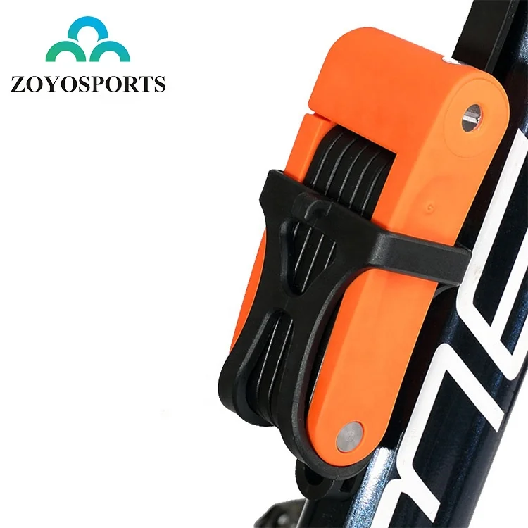 

ZOYOSPORTS Anti Theft Road Cycling Foldable Lock Durable Solid MTB Bicycle Bike Anti-Hydralic Folding Lock, Black/blue/orange/green