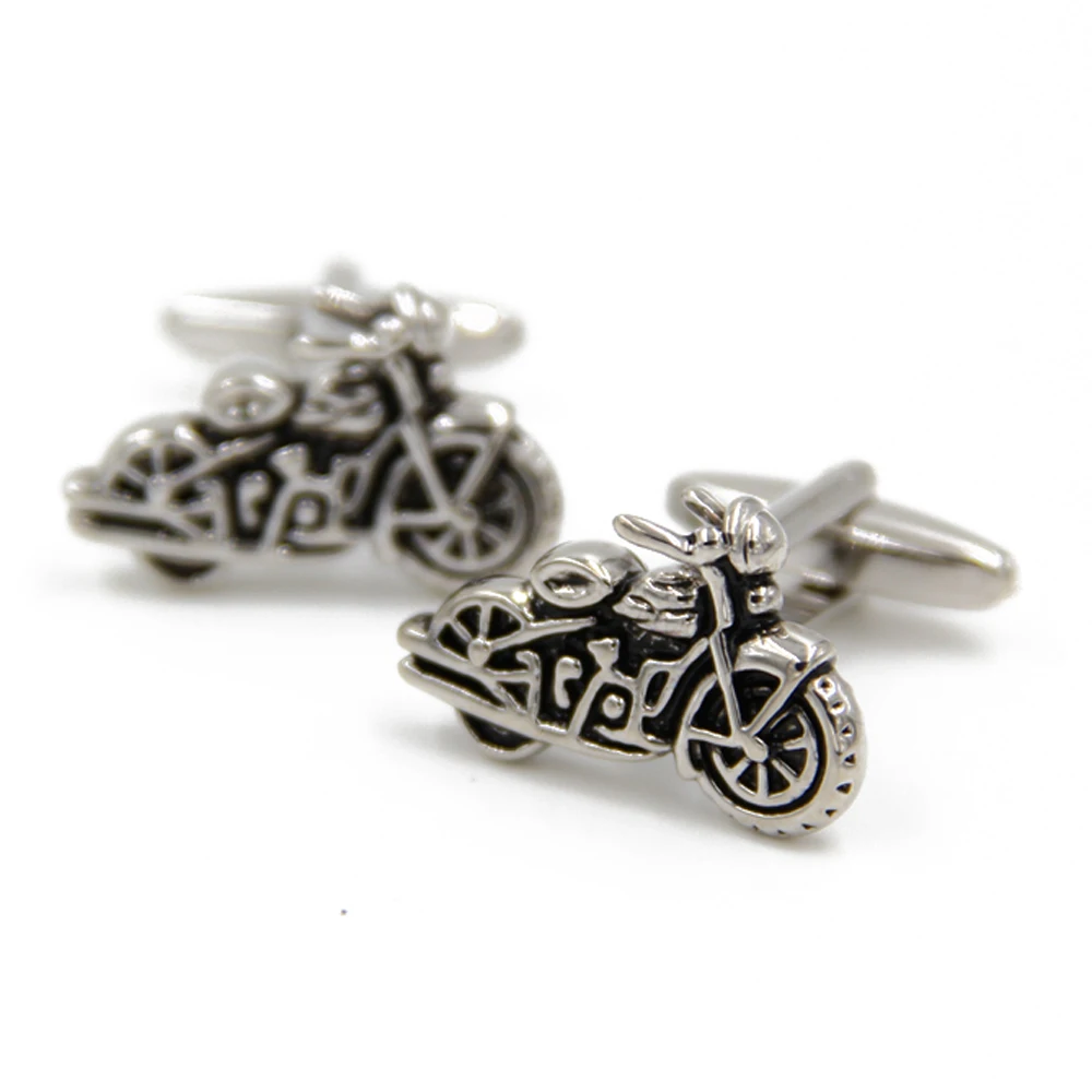 

Free Shipping Men's Jewelry Newest Copper Bikes Cuff links Brass Plain Oldschools Cuff Link For Men's Shirt