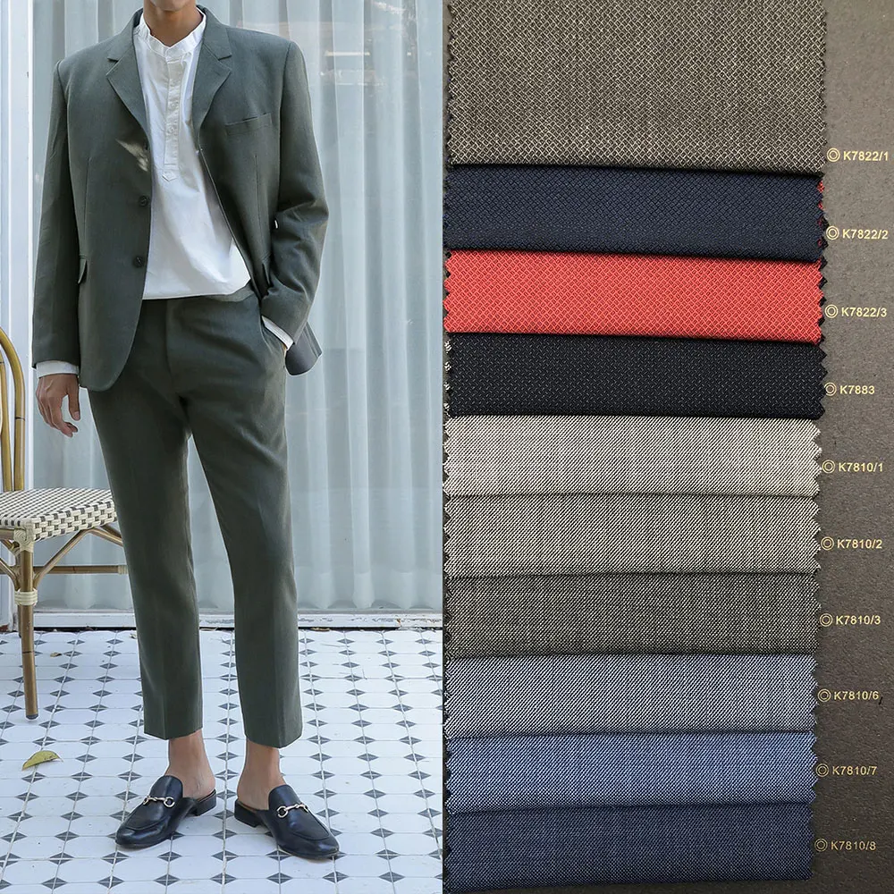 Wholesale Ready Fashion Plaid 70% Merino Wool Worsted Woven Anti-Pill Suiting Fabric for Boys & Girls