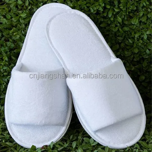 plain white spa slippers