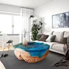 Living room furniture luxurious river table solid wood restaurant clear epoxy resin coffee table