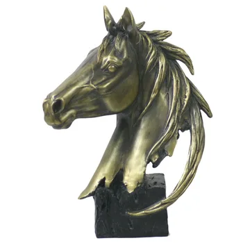 resin horse head statue