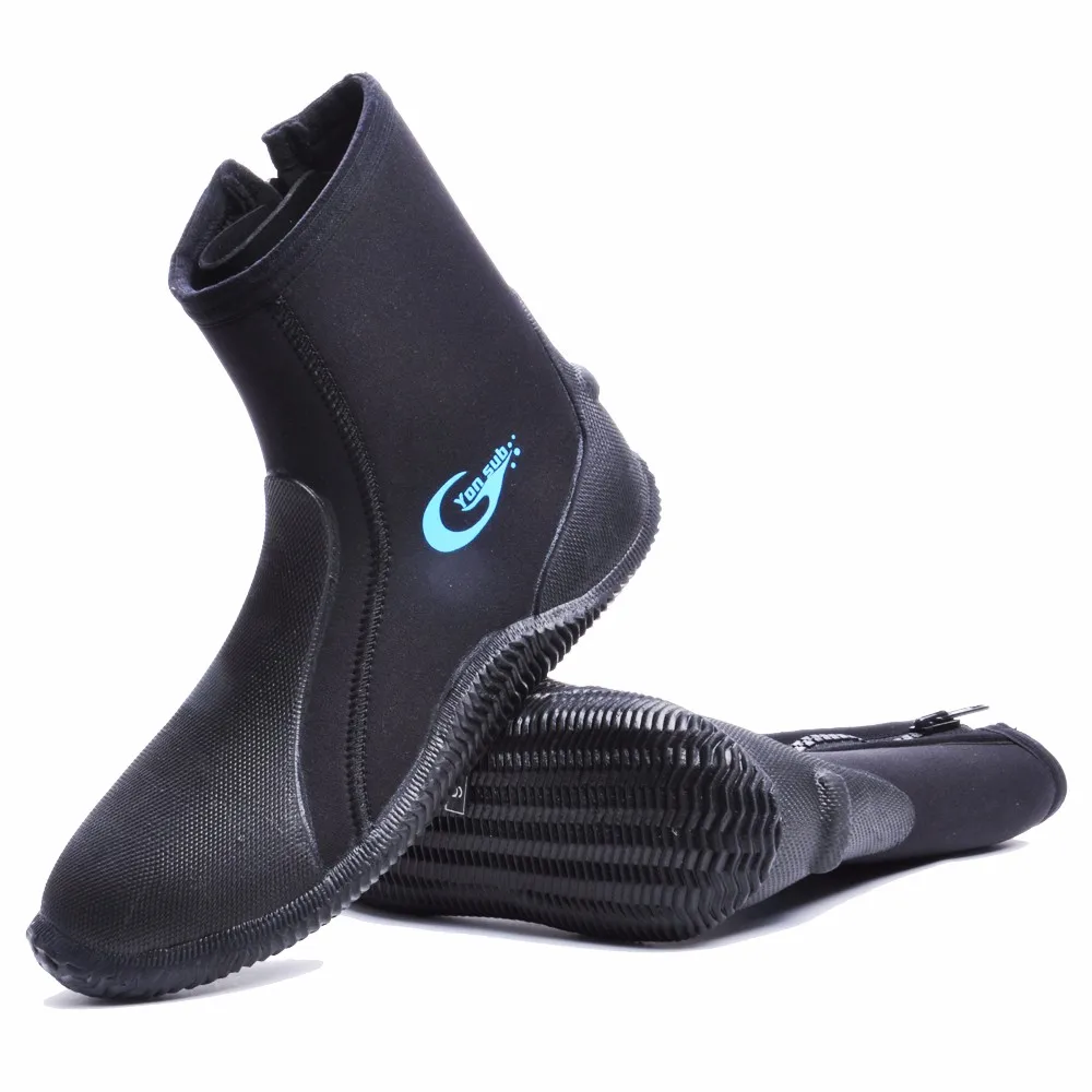Custom 5mm Neoprene Diving Boots Vulcanization Sports Shoes Women /men ...